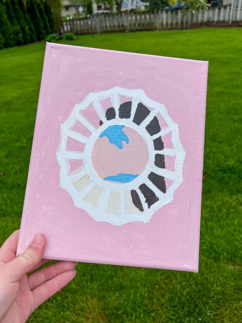 Divine Feminine Art Mac Miller, Mac Miller Art Easy, Mac Miller Inspired Painting, Kali Uchis Painting Canvas, Mac Miller Album Painting, Easy Mac Miller Painting, Music Painting Canvas Easy, Mac Miller Painting Ideas, Canvas Painting Album Covers