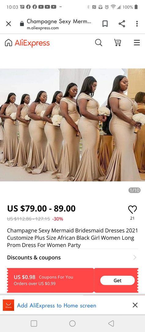 Cream Bridesmaid Dresses Black Women, Champagne Bridesmaid Dresses Black Women, Gold Bridesmaid Dresses Black Women, Wedding Color Schemes Black People, Bridesmaid Dresses Black Women, Cream Wedding Colors, Bridesmaid Dresses Black, Cream Bridesmaid Dresses, Bridesmaids Ideas