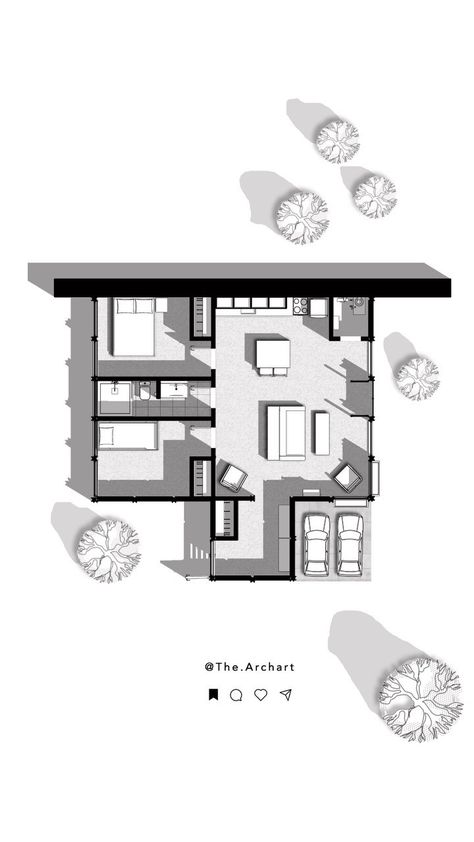 Floor Plan Render Steps👇🏼 1. Add AutoCAD Drawing PDF in Photoshop 2. Add Section Fill Color 3. Add Floor Textures 4. Add Trees and… | Instagram Monochrome Plan Render, Rendered Floor Plan Photoshop, Photoshop Floor Plan, Floorplan Render, Floor Plan Presentation, Plan Architecture Drawing, Floorplan Drawing, Floor Plan Illustration, Render Plan