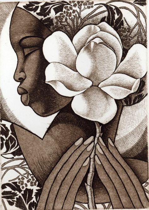 Magnolia ~ Keith Mallett Keith Mallett, Arte Jazz, Painting Faces, Afrique Art, Afrikaanse Kunst, Thich Nhat Hanh, Africa Art, Tableau Art, Art Africain