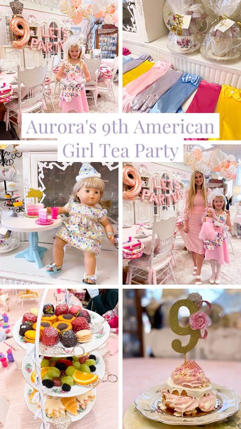 Doll Tea Party Ideas, Doll And Me Tea Party Birthday, Dolly And Me Tea Party, Doll And Me Birthday Party, Tea Party With Dolls, American Doll Birthday Party Ideas, Baby Doll Tea Party Birthday, Fancy Tea Party Birthday, Doll Tea Party Birthday