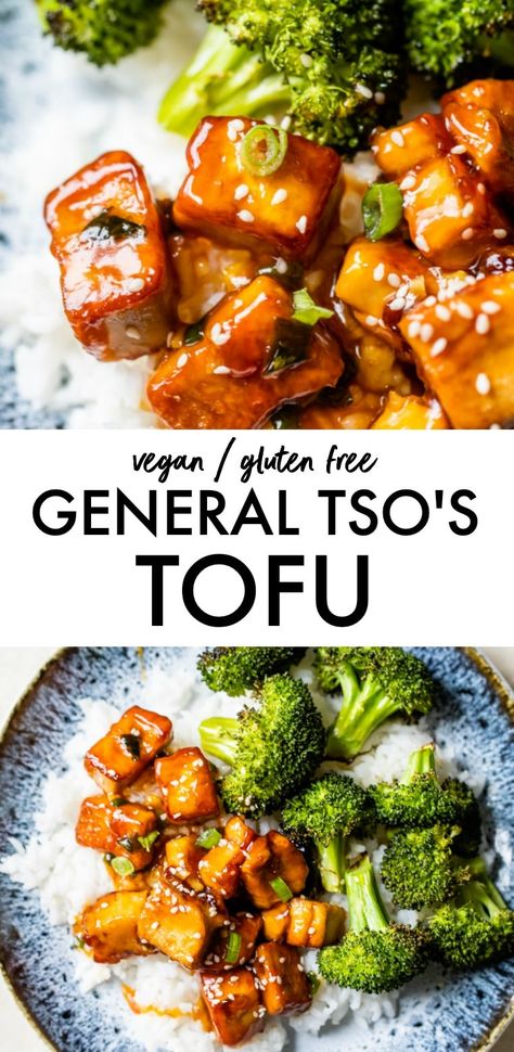 Protein Entrees, General Tso Tofu, Nora Cooks, Sweet And Spicy Sauce, General Tso, Vegan Asian, Spicy Sauce, Tofu Recipes, Vegan Dinner Recipes