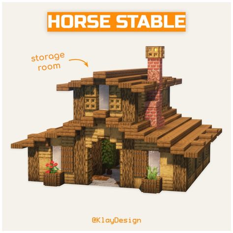 Super fast idea of a HORSE STABLE! 🐎 On the top floor there’s also a storage room, so that you can easily storage your items! ☺️ Rate it 1-10 ——————————————— ⁃ 🪴 Follow @klay.design_mc for more! ⁃ 💬 Lemme know your thoughts! ⁃ 🙌 Complementary Shaders ⁃ 🍳 Repost with credits only! ——————————————— #minecraft #minecraftbuild #minecraftideas #minecraftbuilds #minecraftdesign #minecrafthouse #minecrafttutorial #minecraftbase #minecraftpe #minecraftbuilding #horsestable #minecraftsurvival Mc Stable Ideas, Shepherd House Minecraft, Minecraft Small Animal Farm, Horse Minecraft Build, Storage Idea Minecraft, Minecraft Stable Design, How To Make A Saddle In Minecraft, Minecraft Hours Stable, Mc Chicken Coop