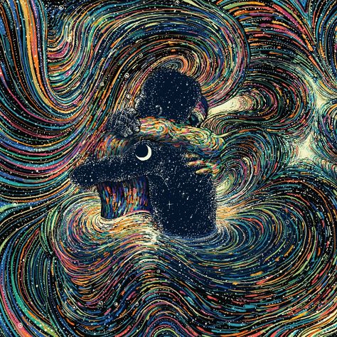 Two Artists Collaborate to Create Psychedelic GIF Art - InsideHook James R Eads, Art Visionnaire, Arte Gif, Psychadelic Art, Iggy Pop, Manama, Glitch Art, Art Et Illustration, Visionary Art