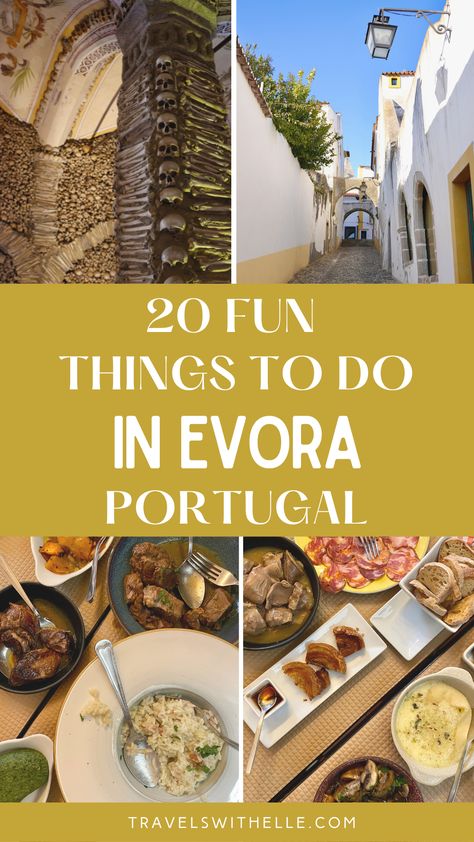 Things To Do In Evora Evora Portugal, Trip To Portugal, Portugal Vacation, Portugal Porto, Stunning Architecture, Cool Things To Do, Europe Travel Guide, Portugal Travel, Spain And Portugal