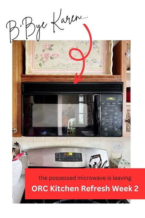 the microwave is leaving! Microwave Makeover, Update Cabinets, Kitchen Refresh, Smooth Sailing, Curved Wood, One Room Challenge, Room Challenge, Diy Makeover, Metal Fabrication