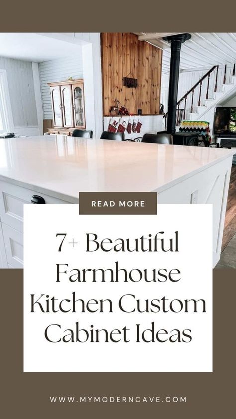 Elevate the look of your high-end farmhouse kitchen with these gorgeous custom cabinet end panel designs! From intricate patterns to sleek minimalist styles, find inspiration to transform your space into a true showstopper. Unique Farmhouse Kitchen, High End Cabinets, Unique Cabinet Ideas, 2024 Farmhouse Kitchen Trends, Kitchen Cabinet Design Farmhouse, Farmhouse Kitchen Cabinet Ideas, Modern Farmhouse Kitchens Cabinets, Custom Cabinet Ideas, Kitchen Island End Panels