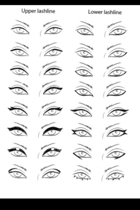 Eyeliner styles Permanent Eyeliner Styles, Alt Eyeliner, Fun Eyeliner, Eyeliner Types, Applying Eyeliner, Permanent Makeup Eyeliner, Eyeliner Shapes, Permanente Make-up, Eyeliner Designs