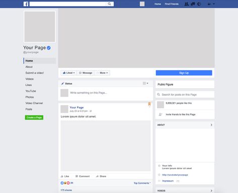 Facebook Page Mockup, Facebook Profile Template, Facebook Page Template, Facebook Mockup, Facebook Background, Template Facebook, Page Layout Design, Facebook Templates, Facebook Post Template