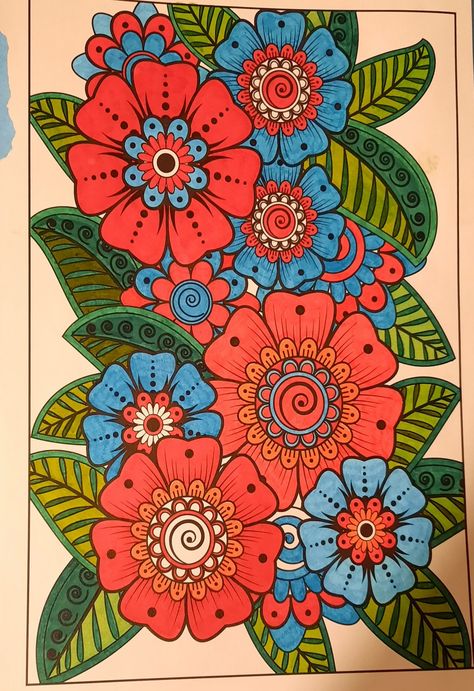 Ragam Hias Flora, Drawing Of Flowers, Paintings Flowers, Pencil Drawings For Beginners, Rock Painting Art, Painted Flowers, Mandala Drawing, Book Art Drawings, Arte Floral