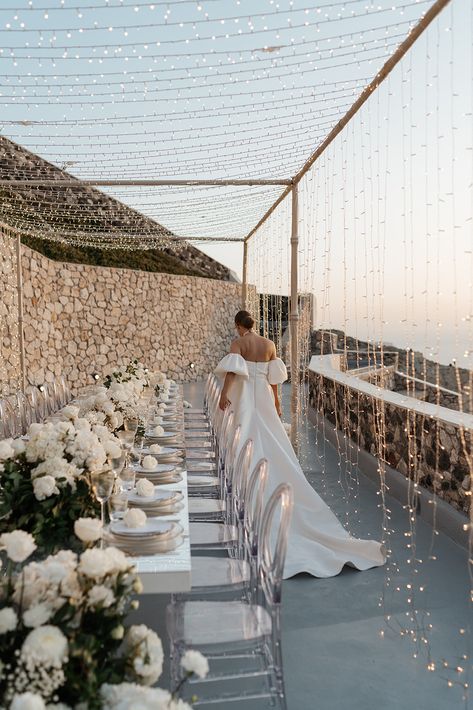 Experience the Ultimate Luxurious Wedding in Santorini - Phosart - Photography & Cinematography Greek Wedding Ceremony, Santorini Greece Wedding, Greece Elopement, Abroad Wedding, Santorini Wedding Venue, Santorini Elopement, Mykonos Wedding, Wedding In Greece, All White Wedding