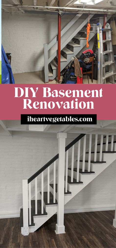 Finished Basement With Concrete Walls, Finishing Old Basement, Creating Bedroom In Basement, Budget Finished Basement, Cellar Basement Remodel, White Brick Basement, Basement Update Ideas, Block Basement Remodel, Cinderblock Basement Walls