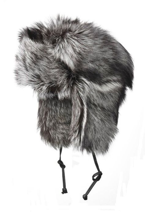 Silver Fox Russian Style - Natural / S Fur Keychain, Crown Cap, Luxury Hats, Fox Fur Jacket, Grey Fur, Aviator Hat, Russian Style, Fancy Hats, Fox Fur Coat