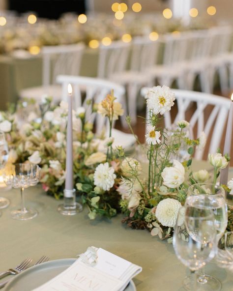 scalloped coupes and layers of sage green with growing floral arrangements with pops of buttery yellow. a dreammmm. @kellygiarrocco @byconstellation @winsome_floral Winsome Floral, Sage Green, Floral Arrangements, Yellow, Floral, Green, Quick Saves