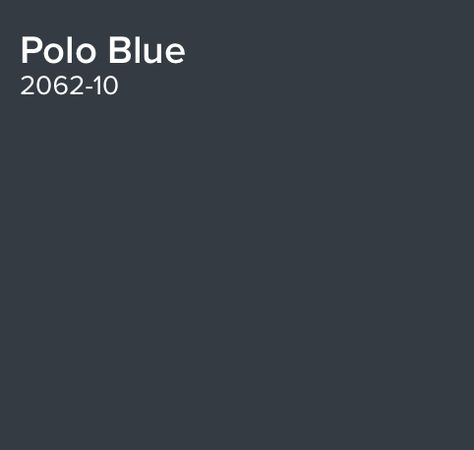 Polo Blue Desk: Choosing the Right Shade of Blue | Entri Ways Benjamin Moore Polo Blue Exterior, Bm Polo Blue, Polo Blue Benjamin Moore, Benjamin Moore Palette, Blue Paint Swatches, Blue Benjamin Moore, Moody Paint, Boy's Rooms, Office Paint Colors