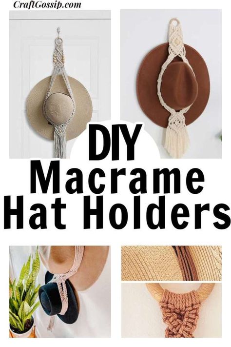 Free Macrame Hat Hanger Pattern, Crochet Hat Holder Free Pattern, Macrame Hat Hanger Diy Pattern, Hat Hanger Diy, Macrame Hat Hanger Diy, Diy Hat Holder, Diy Hat Hanger, Macrame Hat Holder, Macrame Hat Hanger