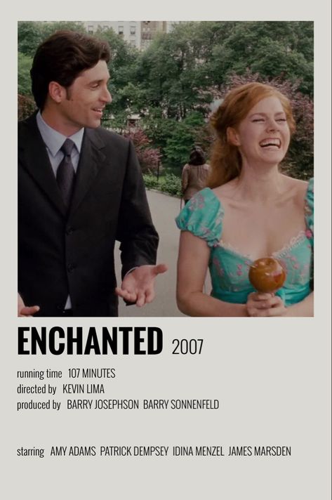 Enchanted Polaroid Poster, Enchanted Movie Poster, Movie Posters Romance, Enchanted Poster, Enchanted 2007, Enchanted Movie, Romance Movie Poster, Famous Movie Posters, Tinkerbell Movies