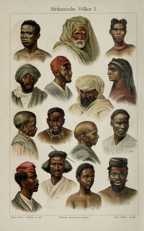 1897 Antique print of AFRICAN RACE of HUMAN. by AntiquePrintsOnly Africa People, African Royalty, Afrikaanse Kunst, African People, African Diaspora, Lithograph Print, African History, Arte Popular, African Men