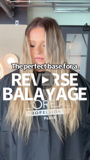 13K views · 923 reactions | Now trending… REVERSE BALAYAGE. Creating a balayage inspired look by adding in depth & dimension   🤍 I started with #metaldetox - no matter what service I always use metal detox. There’s no downtime with this. Just missed it on in sections and get coloring.  🖤 I used #blondstudio 8 with 20 volume for her #moneypiece - most blondes always want to start bright around their face. I always make sure my side foils line up to the first moneypiece foil!   🤍 For the REVERSE BALAYAGE - I used #diarichesse . My go to formula is 5.13 with a little bit of 6.34. The .34 will make sure it doesn’t get muddy & stays vibrant - it adds back in just enough warmth.   REVERSE BALAYAGE HOT TIPS: Never use a comb when blending. Always use your fingers. A comb will transfer color to Reverse Braided Balayage, Reverse Balyage Long Hair Blonde, Reverse Balayage On Blonde Hair, Reverse Balayage Technique, Light To Dark Balayage, Reverse Baylage, Reverse Bayalage, Reversed Balayage, Reverse Balayage Before And After