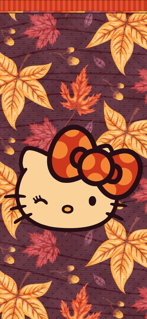 Hello Kitty Fall Wallpaper, Hello Kitty Halloween Wallpaper, Kitty Background, Hello Kitty Imagenes, Pretty Wallpaper Ipad, Pineapple Wallpaper, Images Hello Kitty, Kitty Pictures, Hello Kitty House