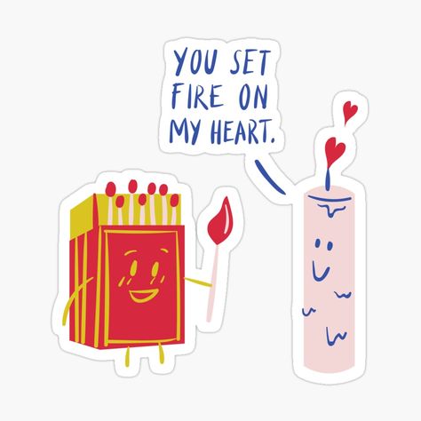 You Set My Heart On Fire, Candle Puns, Birthday Gift For Bf, Fire Candle, Relationships Goals, Love Puns, Heart Magnets, Bf Gifts, Pun Gifts