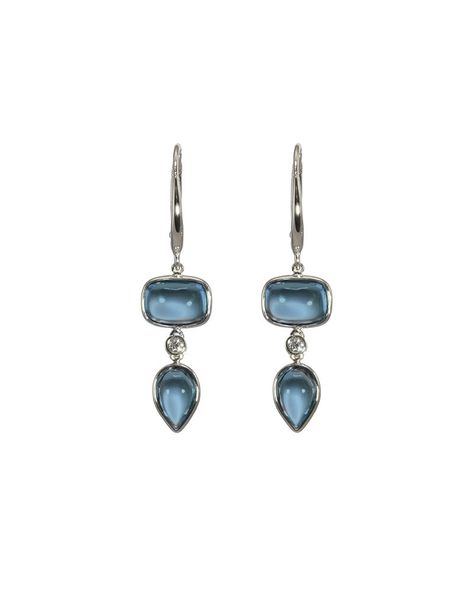 Cushion and Pear Blue Topaz Earrings Blue Jewlery, Magnum Opus, Blue Topaz Earrings, Topaz Earrings, White Gold Earrings, Dream Nails, Silver Accessories, London Blue Topaz, Jewelry Inspo