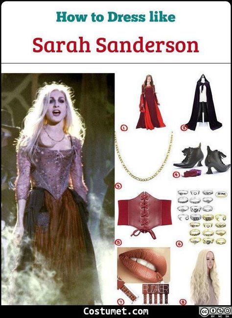 Sarah Sanderson (Hocus Pocus) Costume for Cosplay & Halloween 2020 Sanderson Sisters Costumes Diy, Hocus Pocus Costume Diy, Sarah Sanderson Hocus Pocus, Sanderson Sisters Costumes, Hocus Pocus Halloween Costumes, Sarah Sanderson Costume, Purple Cloak, Hermanas Sanderson, Sister Halloween Costumes