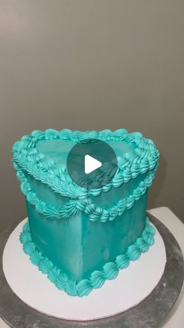 Sugar Bandit NYC LLC | Brooklyn Based Custom Cake Decorator on Instagram: "Metallic Blue Heart Cake 💎I think I have a new favorite 🤩✨#brooklynbaker #nycbaker #customcakes #blueheartcake #glitterheartcake #metallicheartcake #nyc #heartcake #heartcakes #turquoise #fyp #explore #explorepage #cakestagram #cakedecorating #cakedecorator #cakesofinstagram" Blue Heart Cake, Turquoise Cake, Heart Cakes, Cake Decorator, Heart Shaped Cakes, July Baby, Heart Cake, Turquoise Heart, Custom Cake