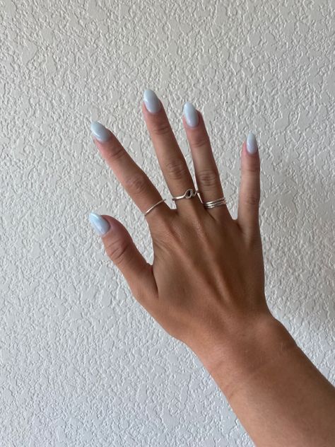 Clean Blue Nails, Arctic Blue Nails, Light Blue Clear Nails, Light Blue January Nails, Dainty Blue Nails, Super Light Blue Nails, Really Light Blue Nails, Light Blue Shimmer Nails, Translucent Blue Nails