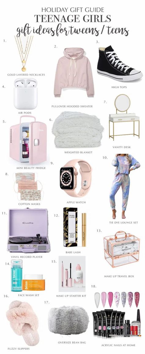 Rounding up the best gifts for your teenage girl this holiday season, gift guide for teenage girls, Christmas list for tween girls, presents for teenager girls, the best holiday gift guides for teenage girls || Darling Darleen Top Lifestyle Blogger #giftguide #holidaygiftguide Teen Girl Christmas List, Girl Christmas List, Teen Girl Birthday Gifts, Teen Presents, Teen Christmas Gifts, Birthday Basket, Christmas Gifts For Teen Girls, Cool Gifts For Teens