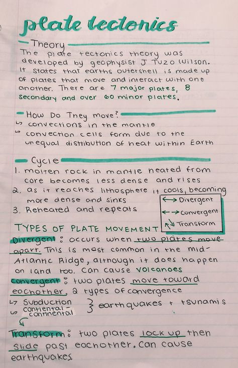 Geology Notes Aesthetic, School Chart Ideas Aesthetic, Geology Study Notes, Igcse Geography Notes, Earth Science Notes Aesthetic, G10 Notes, Geography Gcse Notes, Geology Aesthetic Notes, Plate Tectonics Notes