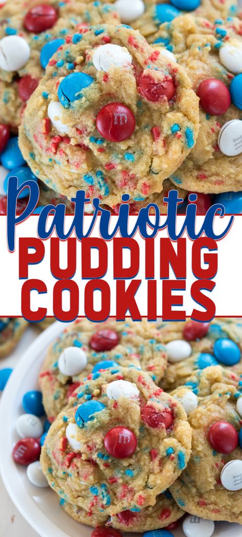 Fireworks Craft For Kids, Easy Pudding, Pudding Cookies Recipes, Fireworks Cake, Easy Puddings, Brown Sugar Cookies, Pudding Cookies, 4th Of July Desserts, Favorite Cookie Recipe