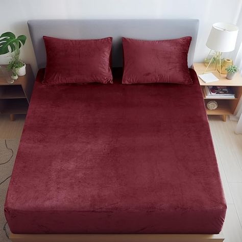 Amazon.com: David's Home Truly Velvet Fitted Sheet Twin Size, Ultra Soft Bottom Sheet with 16" Deep Pocket, All-Round 2.5cm Wider Strong Elastic, Plush Cozy Comfy Warm for All Seasons, 39x75+16", Olive Green. : Home & Kitchen Velvet Sheets, King Size Bed, User Experience, Soft Velvet, Wine Red, Queen Size, Velvet Fabric, Fitted Sheet, King Size