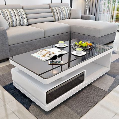 Modern Centre Table Designs, Unique Coffee Table Design, Centre Table Design, Centre Table Living Room, Meja Sofa, Sofa Table Design, Tea Table Design, Box Bed Design, Center Table Living Room