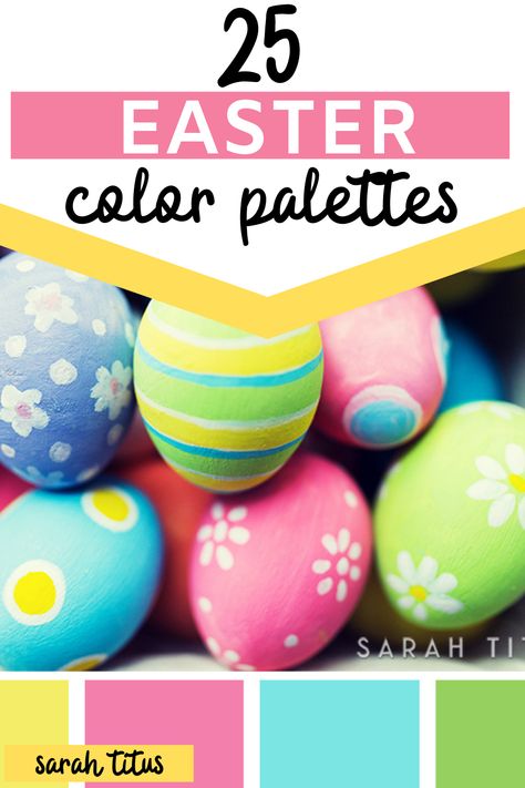 Plan for Easter with these 20 Easter Color Palette Color Schemes. Use them to help you make printable for Easter, decorate for Easter and more! #Easter #colorpalette #decor #colorscheme #holidays #graphicdesign #color Easter Colors 2024, Easter Colors Palette, Easter Color Palette 2024, Easter Color Palette 2023, Easter 2024 Trends, Easter Color Palette, Easter Colours, Color Palette Combinations, Summer Color Palettes