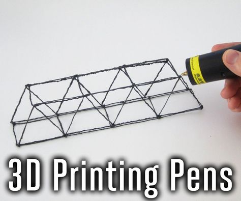 Pen Drawing Ideas, Pen Tutorial, Artist Video, 3d Printer Pen, Desktop 3d Printer, 3d Sketch, Melted Plastic, 3d Printed Objects, 3d Printing Pen