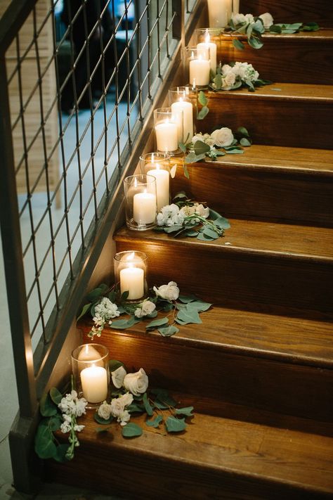 Prom Sendoff, Candle Stairs, Wedding Staircase Decoration, Medieval Wedding Theme, Wedding Stairs, Wedding Staircase, Dj Style, Stairway Decorating, Market Photo