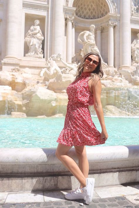 This Gevomir printed halter summer dress has been one of my unexpected travel wardrobe wins for my month-long trip to Europe including stops in Greece, Italy, and Croatia!! Because it’s been such a find, I wanted to share this quick review as it’s perfect for travel! #TravelFashionGirl #TravelFashion #whattowear #europeinsummer #packingforeurope #summerdresses #bestdressesforEurope #topsummerdresses #dressesfortravel Dinner Outfit Spring, Europe Outfits Summer, Greece Dress, Brunch Outfit Winter, Diy Dresses, Haldi Function, Greece Italy, Travel Fashion Girl, Outfit Dinner