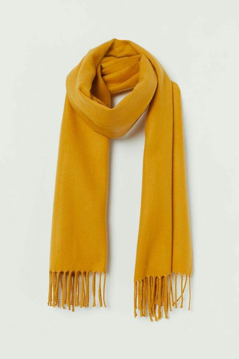 Bohemian Curtains, Scarf With Fringe, Mens Casual Dress Outfits, Fringe Scarf, Dark Yellow, French Girl, Everyday Dresses, Women Accessories Jewelry, Stylish Accessories