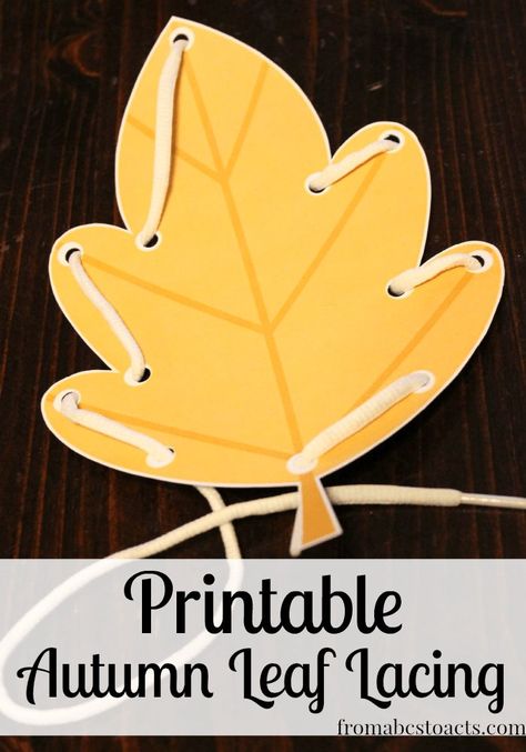 Toddlers and preschoolers will love practicing their fine motor skills with these fun Fall printable lacing cards. Autumn Preschool Theme, Fall Preschool Activities, Fall Lessons, Lacing Cards, Preschool Fine Motor, Thanksgiving Crafts For Kids, Fall Preschool, Toddler Fall, Classroom Crafts