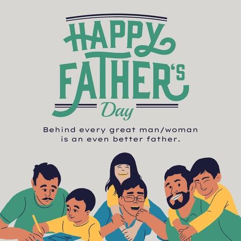 Instagram Post, Post, Instagram, Social Media Father's Day Greeting Post, Behind Every Great Man, Father's Day Greetings, Male Man, Good Good Father, Instagram Post Template, Post Templates, Happy Father, Happy Fathers Day