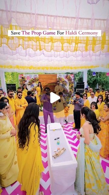 Rivaaz Events- A unit of Parshwanath Tent House on Instagram: "Fun games for haldi!!
Save for later💛
.
.
.
.
.
.
#RivaazEvents #WeddingDecor #Candidmoments #Theme #Aesthetic #PreWeddingCaptures #BeautifulDestinations #FoodPhotography #LightDecoration #DestinationWedding #ReelsInstagram #HaldiDecoration #WeddingDress #WeddingPhotography #Fireworks #UdaipurWedding #Cinematography #BeautifulWeddings #HaldiCeremony #Varmaala #WeddingInspiration #ShortFilms #ReelItFeelIt #BrideGroom #UdaipurDestinationWedding #WeddingIdeas #Udaipur #FlowerDecoration #WeddingsInUdaipur #ThemeDecoration" Haldi Ceremony Fun Ideas, Haldi Fun Activities, Couple Haldi Decoration Ideas, How To Make Haldi Paste For Bride, Haldi Ceremony Activities, Indian Engagement Ideas Fun, Games For Mehendi Function, Sangeet Games Ideas, Haldi Activities