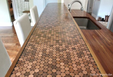 Cool DIYs Made With Money, Dollar Bills and Coins - Penny Countertop - Walls, Floors, DIY Penny Table. Art With Pennies, Walls and Furniture Make With Money, Dollar Bills and Coins. Cool, Creative Tutorials, Home Decor and DIY Projects Made With Cash http://diyjoy.com/diy-ideas-pennies-money Penny Countertop, Penny Wall, Countertop Redo, Penny Crafts, Penny Table, Countertop Makeover, Penny Floor, Cocina Diy, Diy Kitchen Countertops