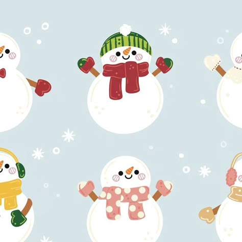 cicely ✿ illustrator on Instagram: "It's a snow party ☃️✨️ I loved doodling different snowmen in their outfits for this one! It is so much fun to warm up and experiment with. I can not wait to doodle more festive art this month 🧡 Which snowman is your favorite? ☃️ Thank you for being here, enjoying my art. If you like my art, interacting with my posts helps me out a lot! This can be through liking, commenting, saving or sharing the post. Any interaction is very appreciated! 🥰 this drawing fits the prompts for #wintertimewonders23 , #holidraw23 #festivemas23 & #cozychristmaschallenge23 . Please check out these prompt lists, they are amazing and festive! 🎄 . . . #holidayseason #snowmen #snowman #cuteart #siseliestudio #drawcember" Cute Snowman Drawing, Christmas Snowman Illustration, Cute Snowmen Drawings, Snowman Drawing, Snow Party, Christmas Illustrations, Love Doodles, My Posts, Illustrators On Instagram