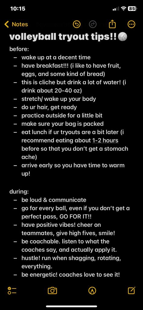 my tryouts are today! good luck to everyone trying out! volleyball tips, tryouts, volleyball A Volleyball Ball, What To Do Before Volleyball Tryouts, Volleyball Private Story Names, Good Volleyball Chants, How To Pepper In Volleyball, What To Do At Volleyball Tryouts, Things To Do Before Volleyball Tryouts, Volleyball Spike Tips, How To Make Volleyball Tryouts
