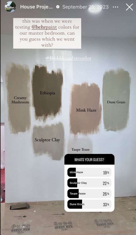 Mushroom Color Paint, Sand Paint Color, Interior Paint Colors For Living Room, Basement Painting, Mushroom Paint, Behr Paint Colors, Paint Color Inspiration, Interior House Colors, Exterior Paint Color