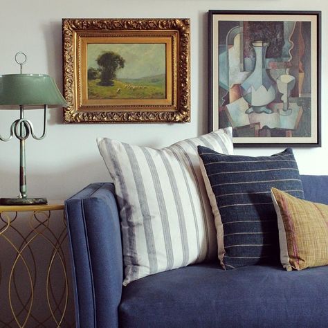 Nicky Kehoe, Instagram Follower, Nickey Kehoe, Brass Hand, Blue Sofa, Home Decor Store, Spanish Style, Modern Sofa, Design Firms