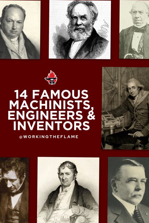 Unlock the ingenuity of the past with our collection of 14 famous machinists, engineers, and inventors! Explore the groundbreaking innovations, visionary designs, and enduring legacies of these iconic figures who revolutionized industry and technology. Perfect for engineering enthusiasts and those eager to celebrate the pioneers of progress.   #FamousMachinists #EngineeringLegends #Machines #Machinist #Engineer #Inventor #History #WorkingTheFlame Eli Whitney, Periodic Table Poster, Famous Inventors, Wright Brothers, 20 Century, Inventors, National Portrait Gallery, Famous Americans, Educational Apps