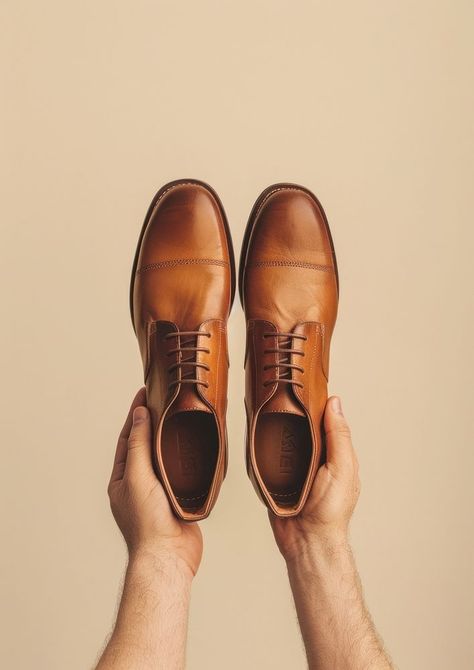 Elegant brown leather dress shoes | free image by rawpixel.com / Tanasiri Photoshoot Shoes Ideas, Shoes Lifestyle Photography, Shoes Social Media Post, Shoe Photoshoot, Shoes Editorial, Brown Leather Dress Shoes, Background Brown, Brown Leather Dress, Shoes Ads