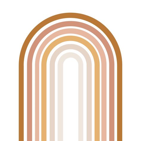 Add a bohemian pop of color to interior design with a rainbow patterned wallpaper. Boho Rainbow Drawing, Brown Rainbow Aesthetic, Boho Rainbow Design, Neutral Rainbow Color Palette, Rainbow Boho Background, Boho Rainbow Wallpaper Iphone, Boho Designs Art, Boho Rainbow Background, Neutral Boho Wallpaper